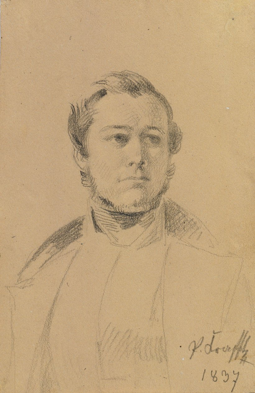 Portrettstudie av Franz Xaver Eckl av Johann Peter Krafft