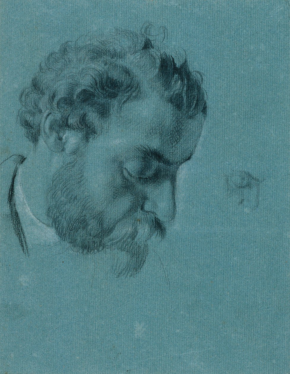 Portrettstudie for "David med hodet til Goliat" av Johann Peter Krafft