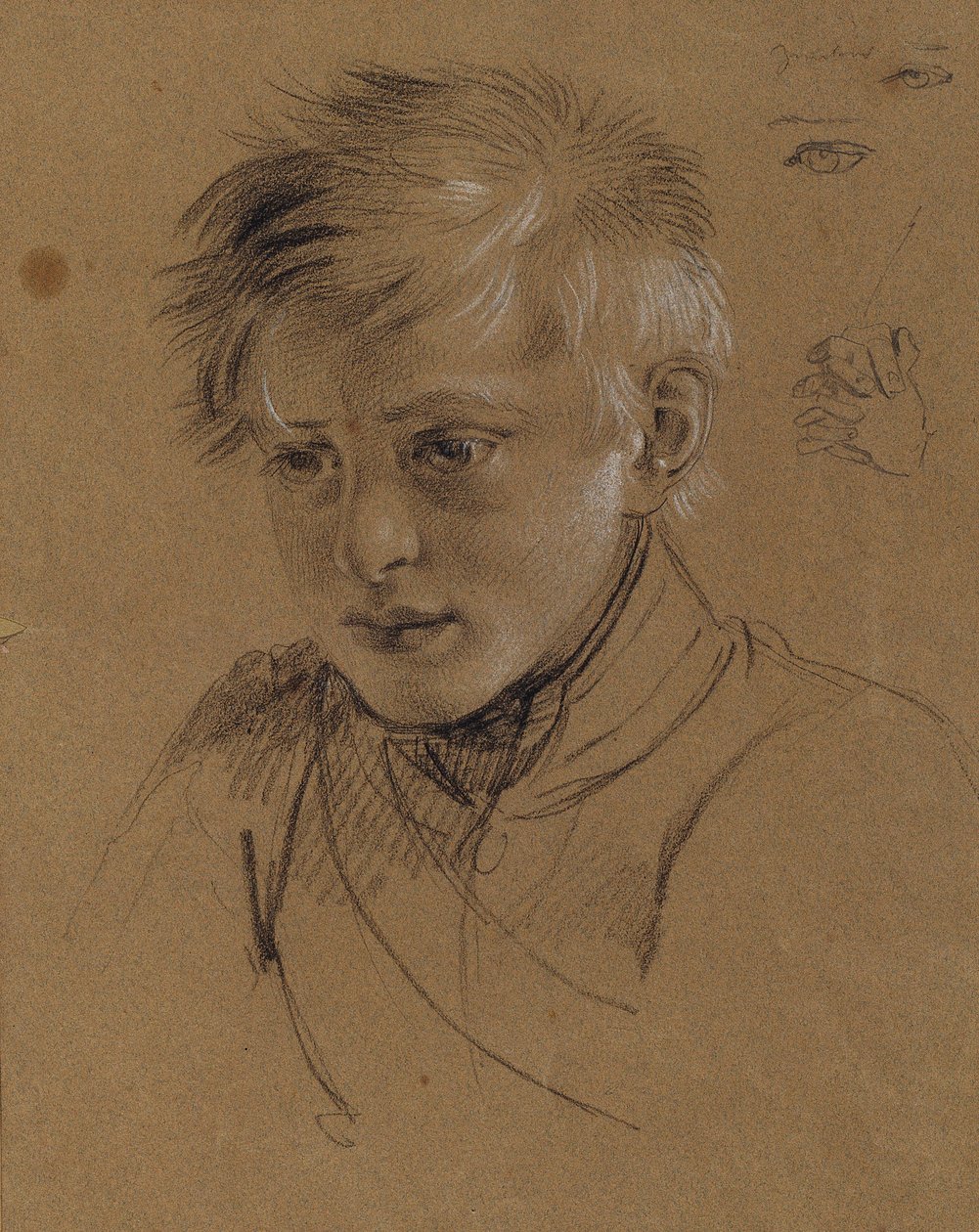 Portrettstudie for "Erkehertug Karl med sin stab i slaget ved Aspern" av Johann Peter Krafft