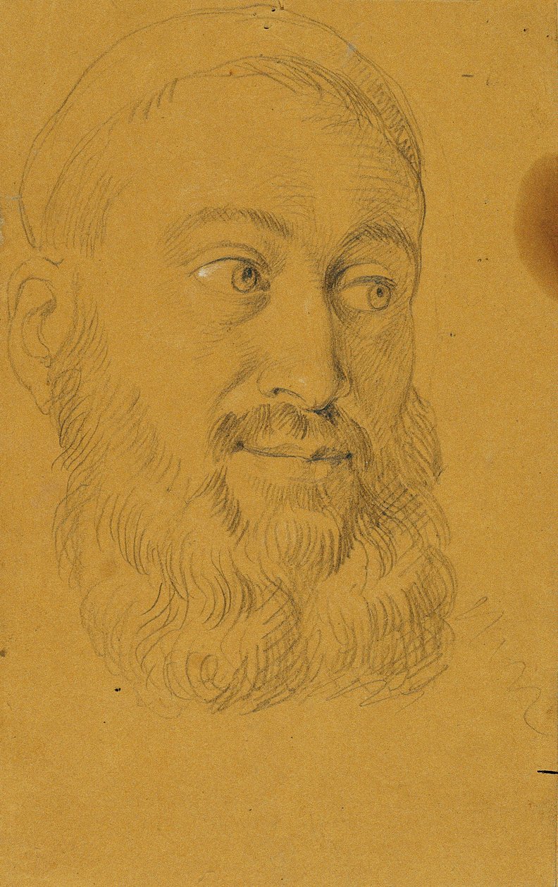 Portrettstudie for Rudolf von Habsburg og presten av Johann Peter Krafft