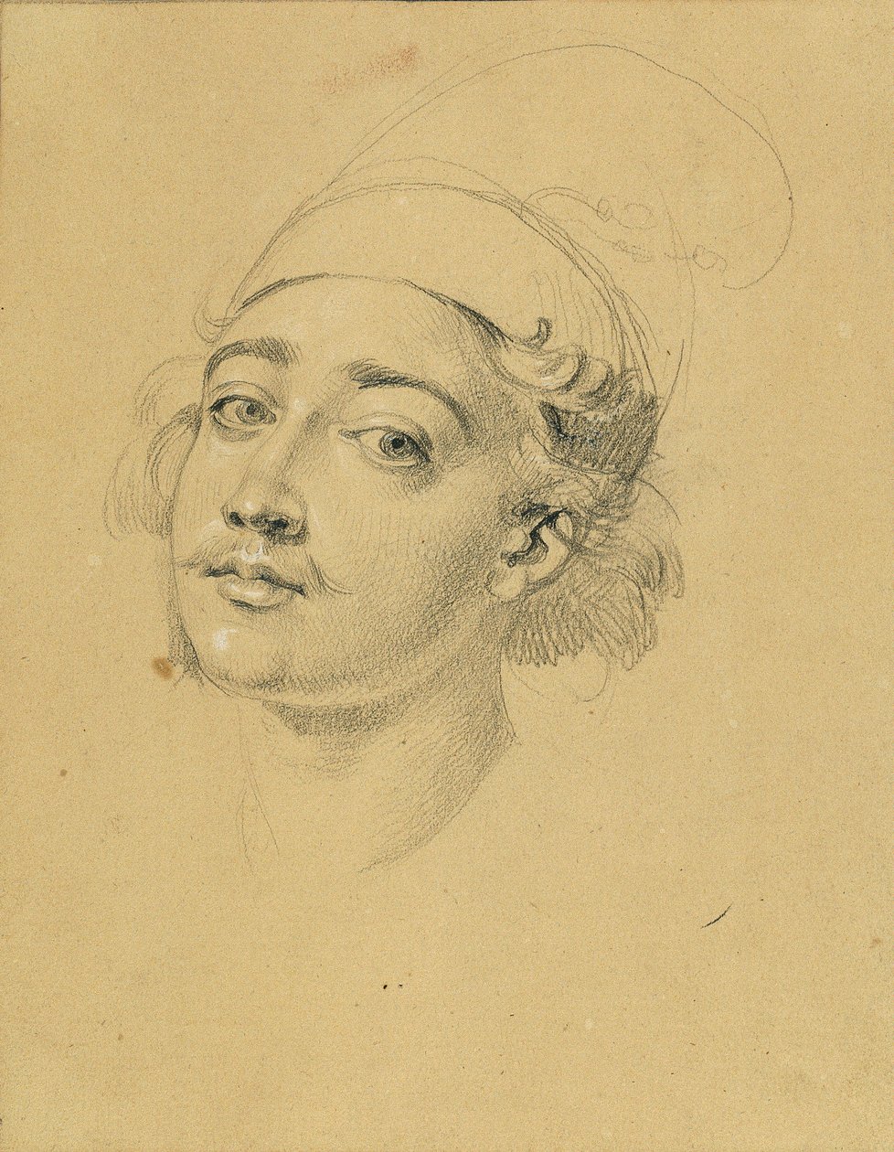 Portrettstudie om "Nikolaus Zrinys fiasko foran Szigeth-festningen" av Johann Peter Krafft