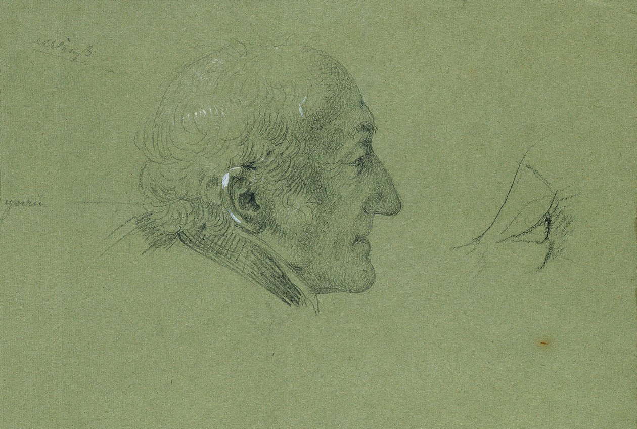 Portrettstudie for "Landwehr-mannens hjemkomst" (1820) av Johann Peter Krafft
