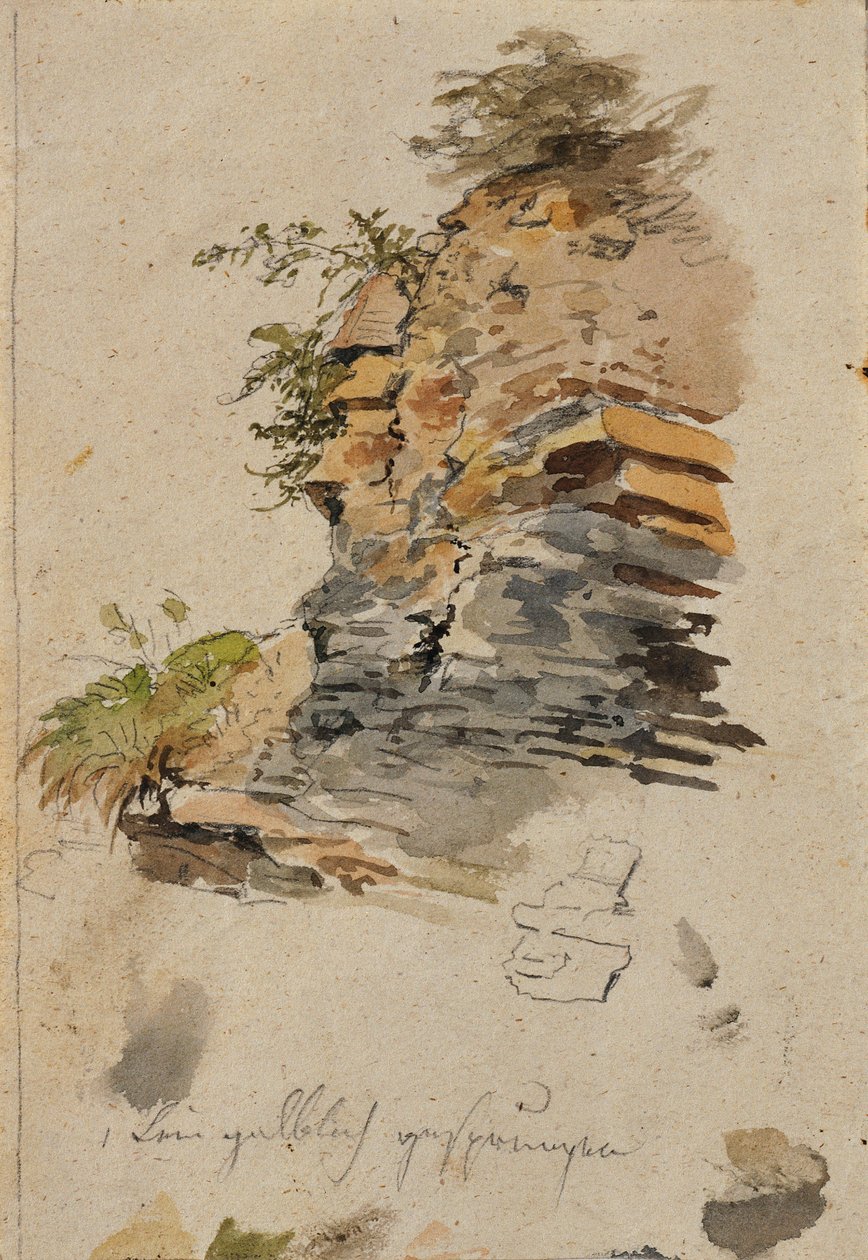 Studie av en stein av Johann Peter Krafft
