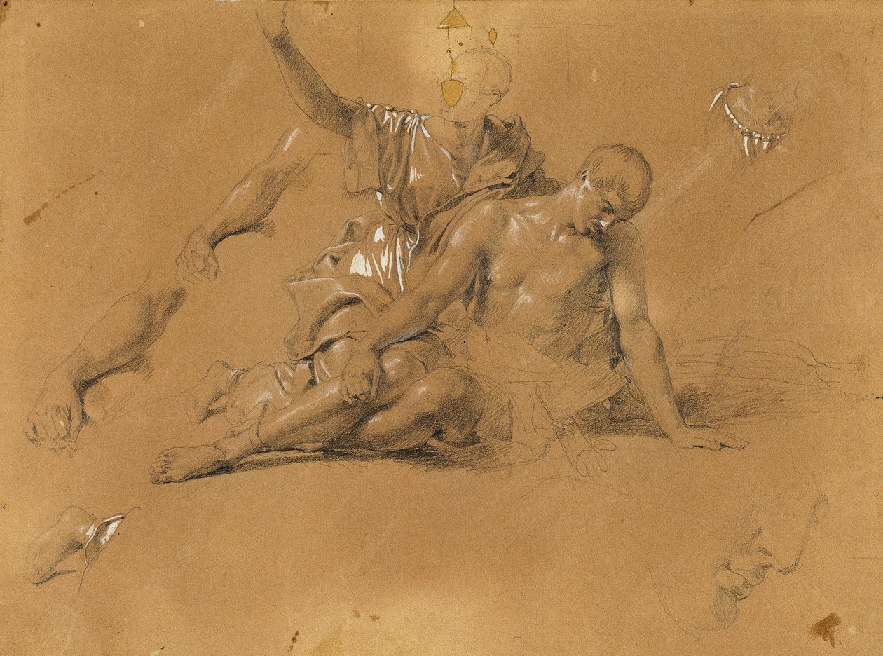 Studie for "Arindal og Daura" av Johann Peter Krafft