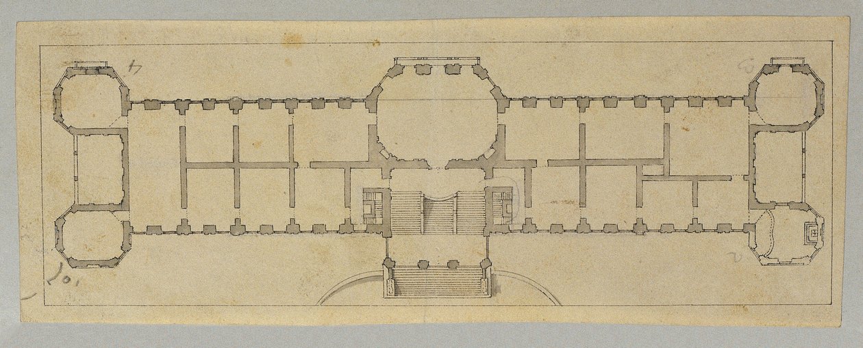 Studie for Upper Belvedere av Johann Peter Krafft