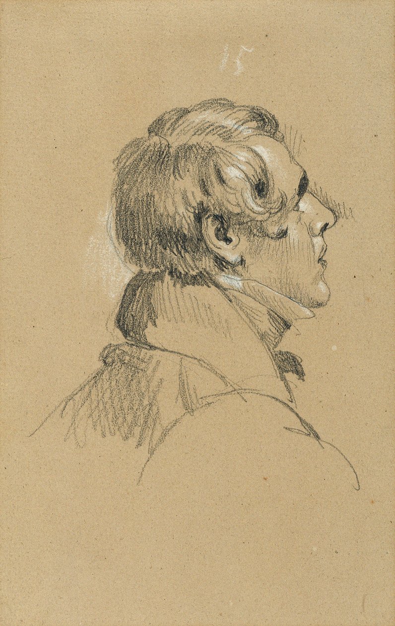 Studie om "keiser Franz tilbake fra Pressburg" av Johann Peter Krafft