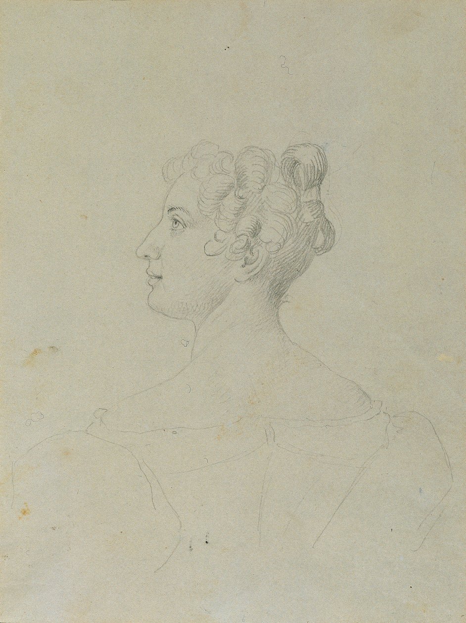 Kvinneportrettstudie av Johann Peter Krafft