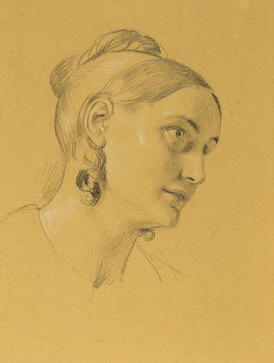 Kvinnelig studie om "Entry after the Peace of Paris" av Johann Peter Krafft