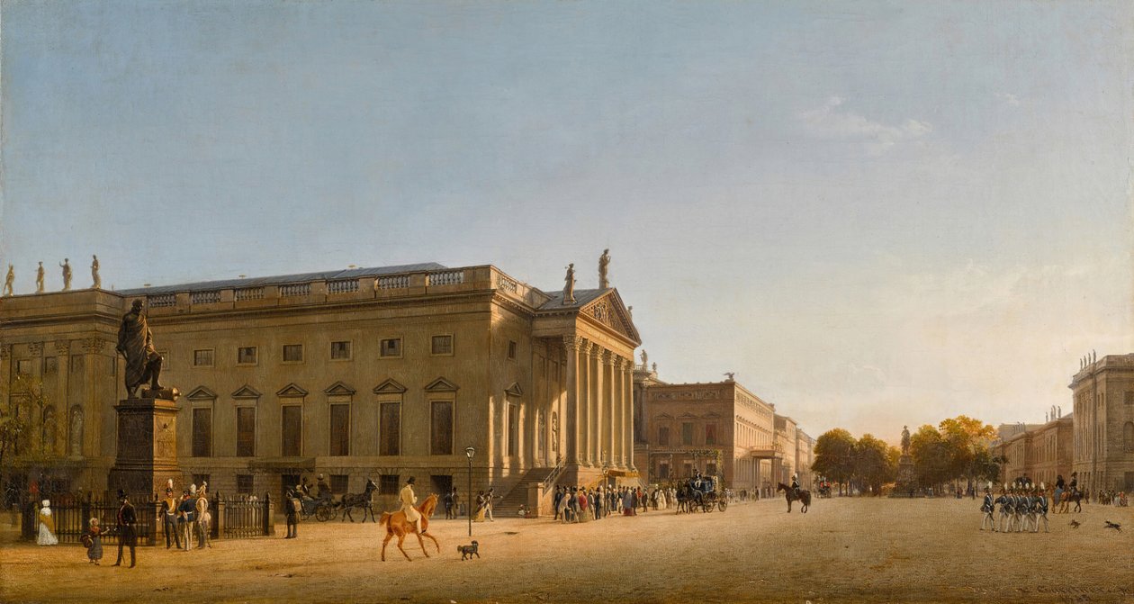 Den kongelige opera, Unter Den Linden, 1845. av Johann Philipp Eduard Gaertner