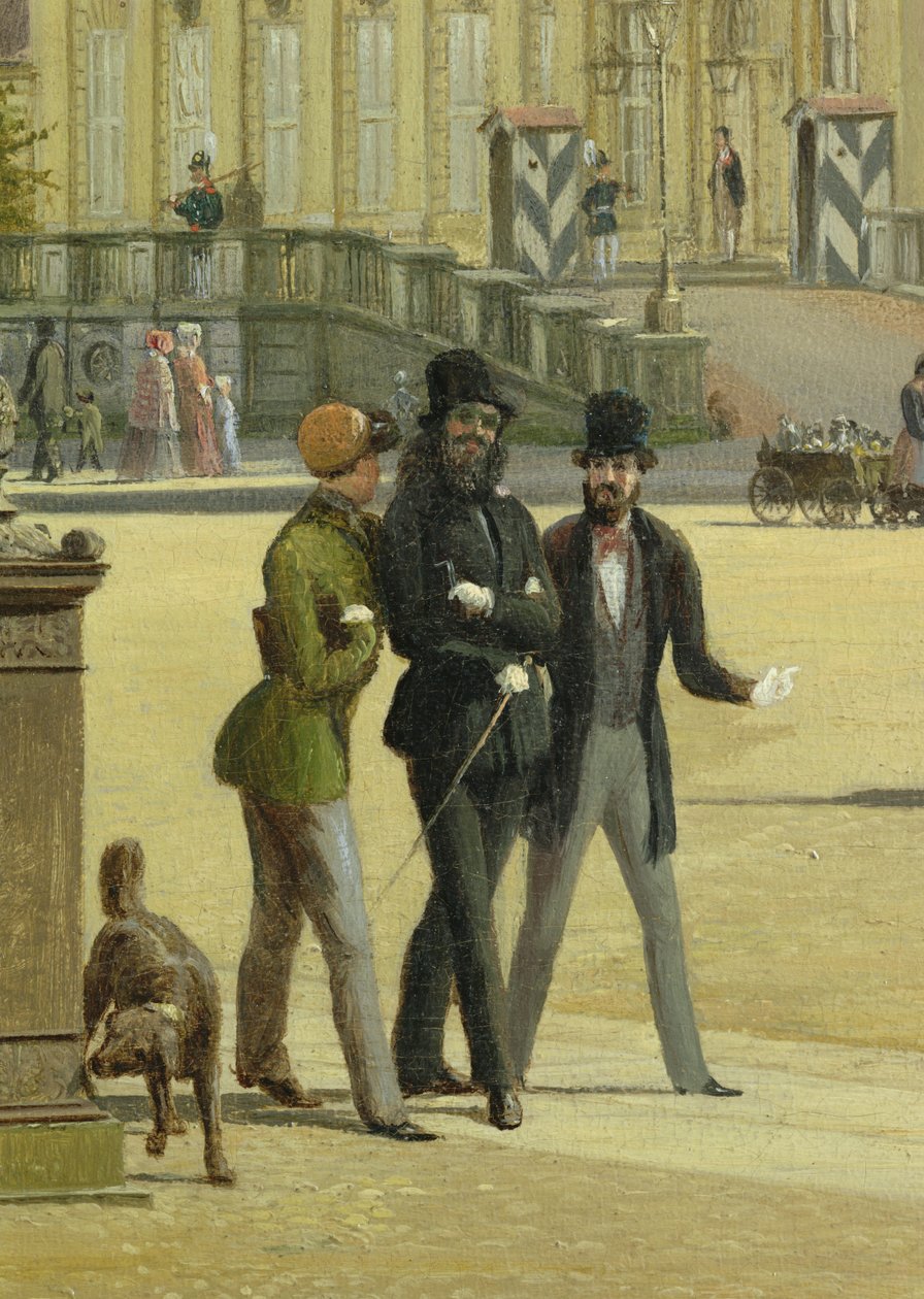 New Guardshouse, Arsenal, Princes Palace and Castle i Berlin, 1849 (detalj) (se også 146470) av Johann Philipp Eduard Gartner