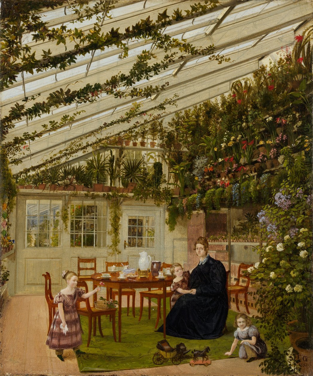Familien til Mr. Westfal i konservatoriet, 1836. av Johann Philipp Eduard Gartner
