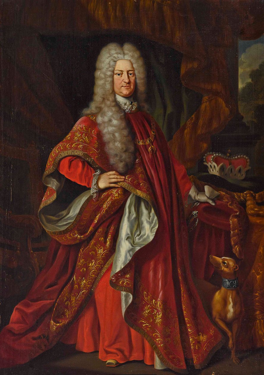 Portrett av grev Charles III Philip 1661-1742, kurfyrst Palatine. av Johann Philipp von der Schlichten