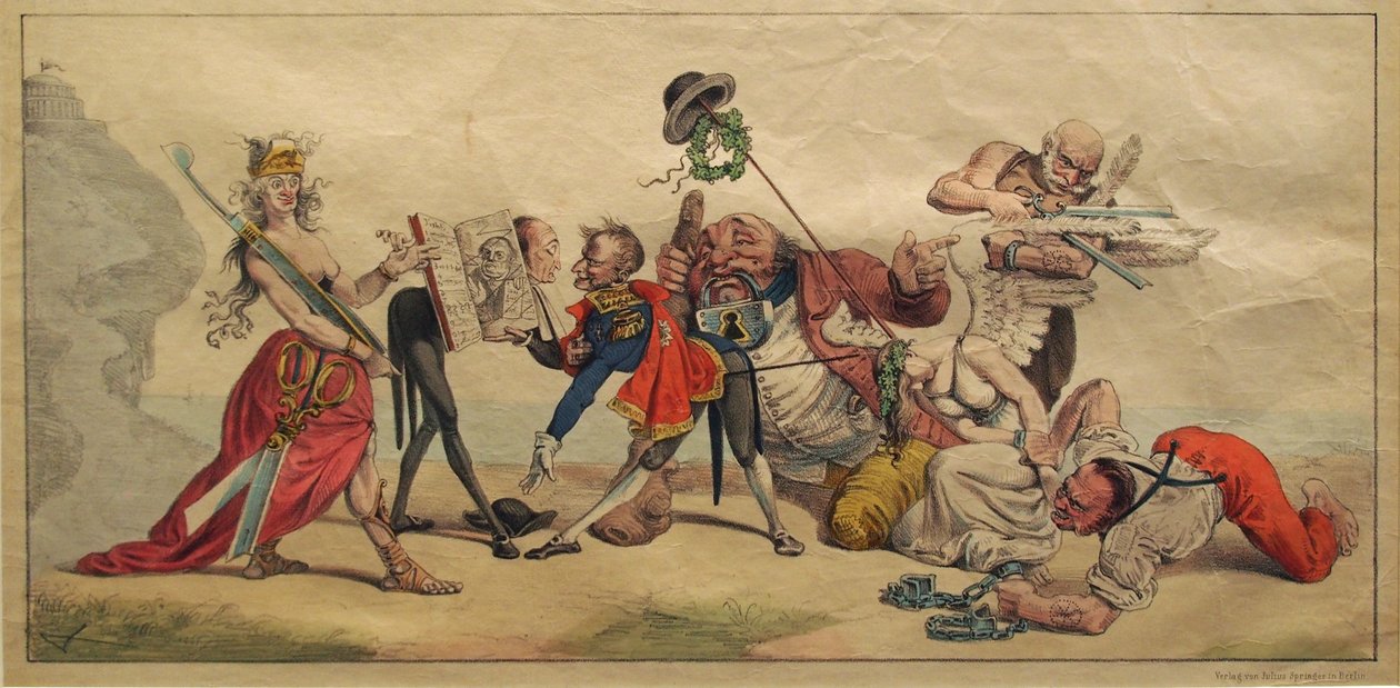 Inngangen til sensur i Tyskland, 1842 av Johann Richard Seel