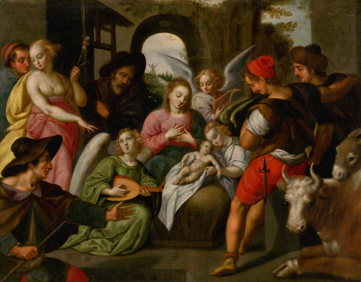 Hyrdenes tilbedelse, ca. 1600. av Johann Rottenhammer