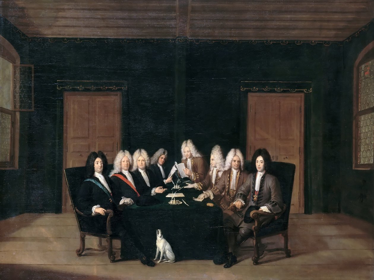 Utsendingene fra fredskongressen i Baden 7. september 1714 av Johann Rudolf Huber