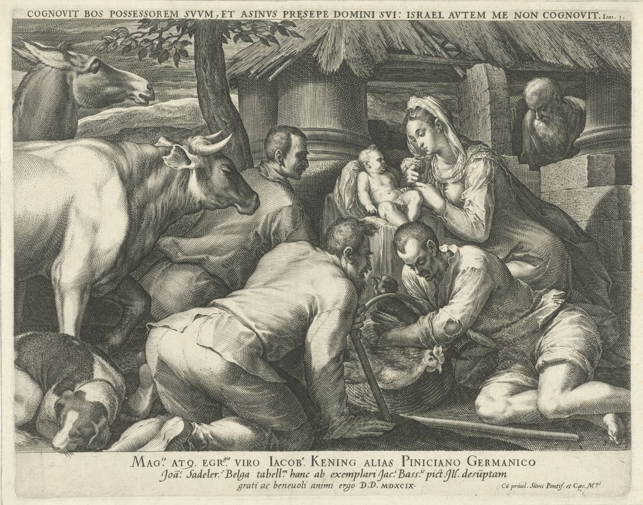 Tilbedelse av hyrdene av Johann Sadeler (I)