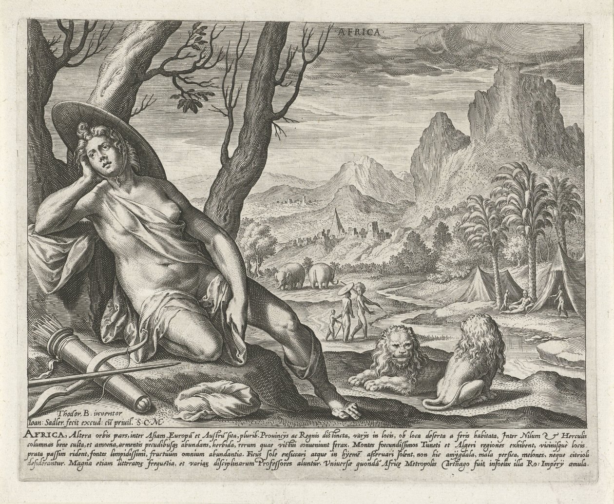 Afrika Afrika (tittel på objekt) De fire kontinentene (serietittel) av Johann Sadeler (I)