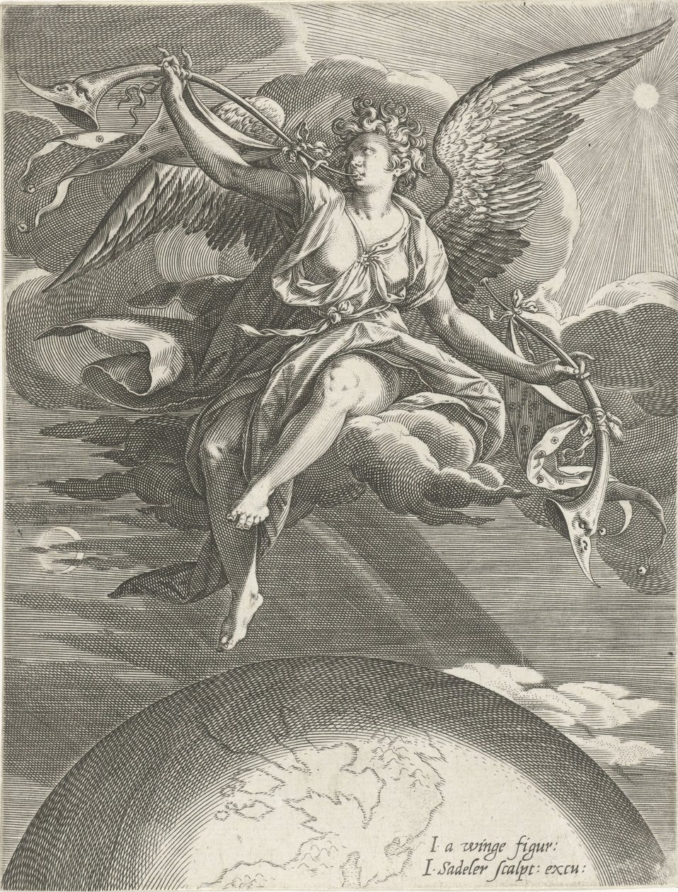 Allegory of Fame av Johann Sadeler (I)