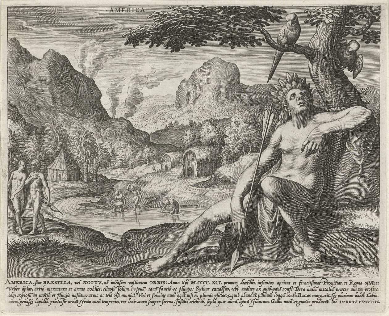 Amerika Amerika (tittel på objekt) De fire kontinentene (serietittel) av Johann Sadeler (I)
