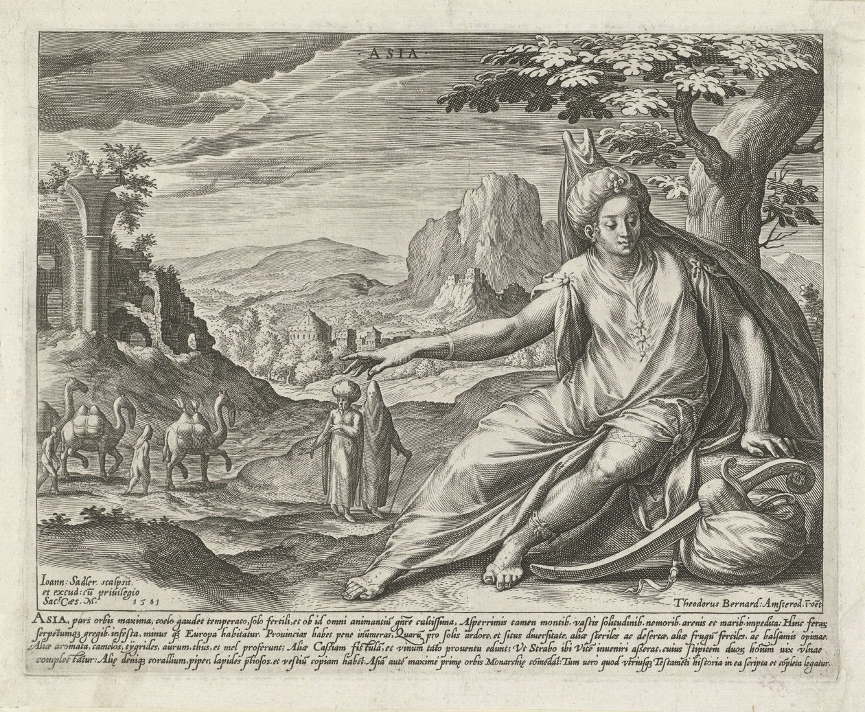 Asia Asia (tittel på objekt) De fire kontinentene (serietittel) av Johann Sadeler (I)