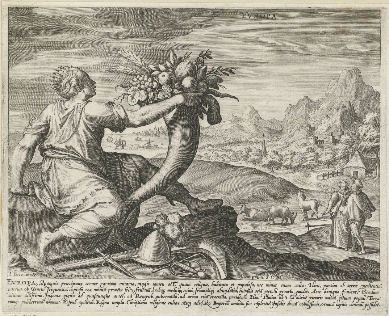 Europa Evropa (tittel på objekt) De fire kontinentene (serietittel) av Johann Sadeler (I)