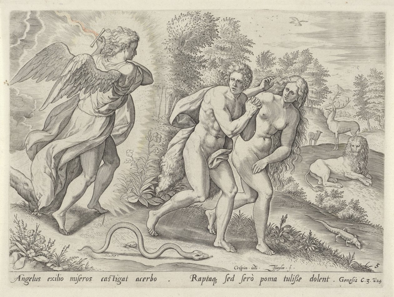 Utvisning fra paradis av Johann Sadeler (I)