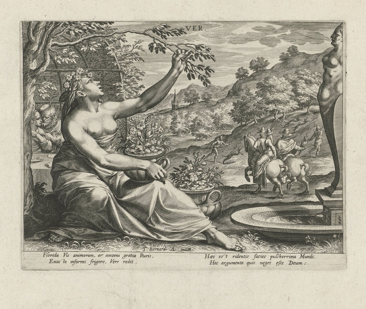 Vår Ver (tittel på objekt) The Four Seasons (serietittel) av Johann Sadeler (I)