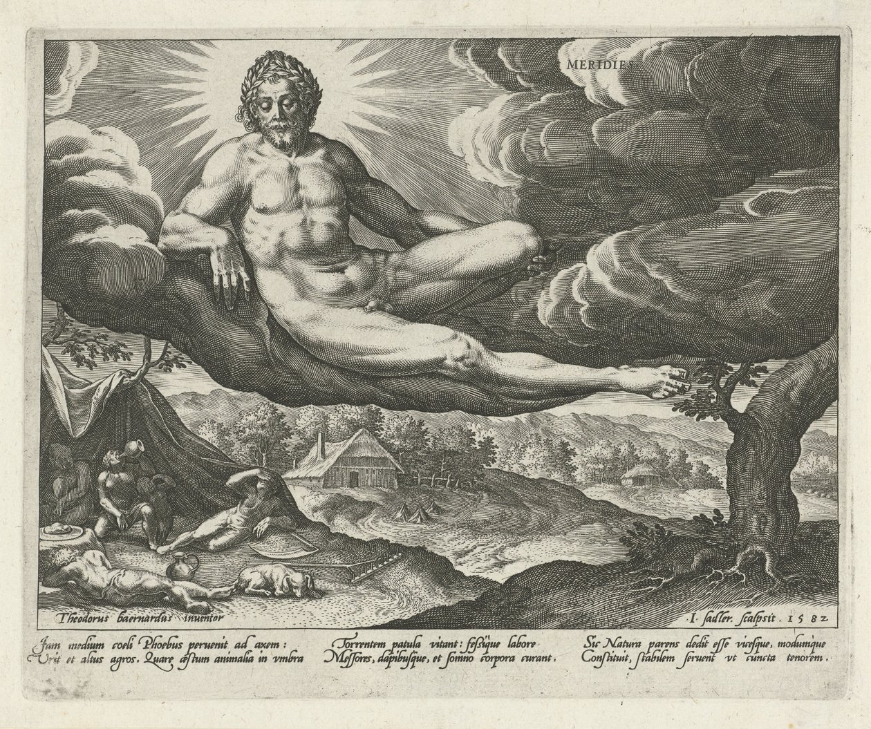 Ettermiddag Meridies (tittel på objekt) De fire delene av dagen (serietittel) av Johann Sadeler (I)