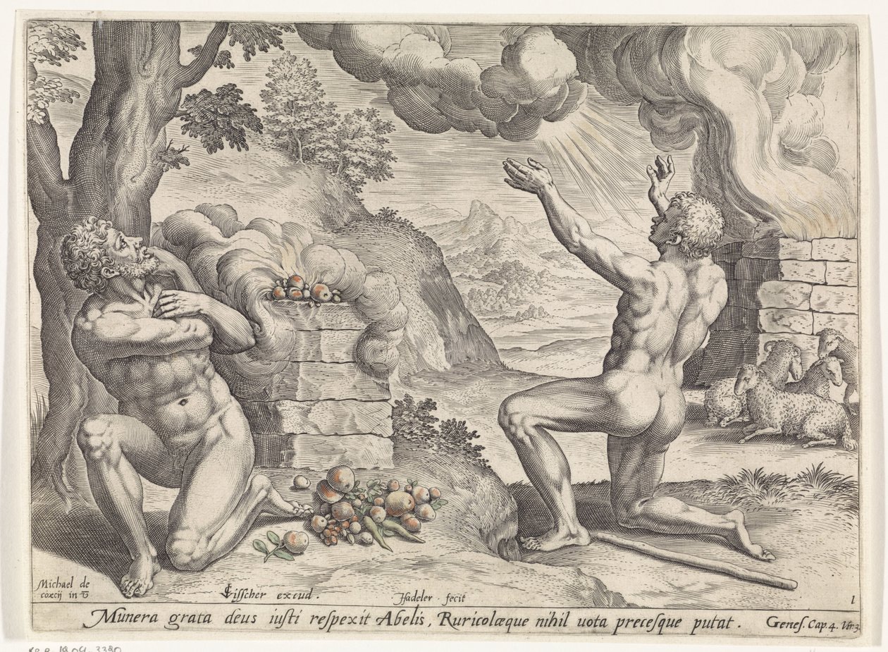 Offer av Kain og Abel Historien om Kain og Abel (serietittel) av Johann Sadeler (I)