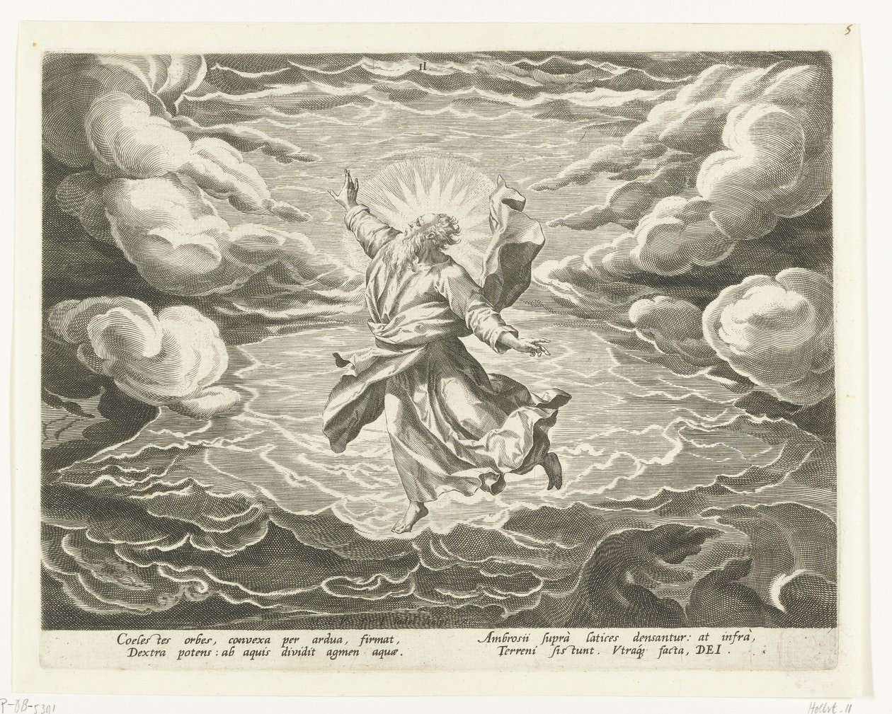 Skapelse av luft og vann Creation of the World (serietittel) av Johann Sadeler (I)