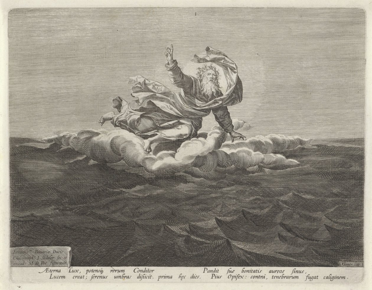 Skapelse av lys og mørke Creation of the World (serietittel) av Johann Sadeler (I)