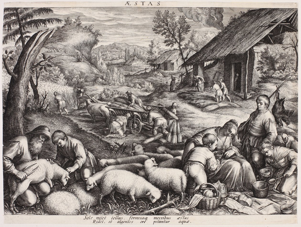 Sommeren - Aestas (De fire årstidene) av Johann Sadeler I
