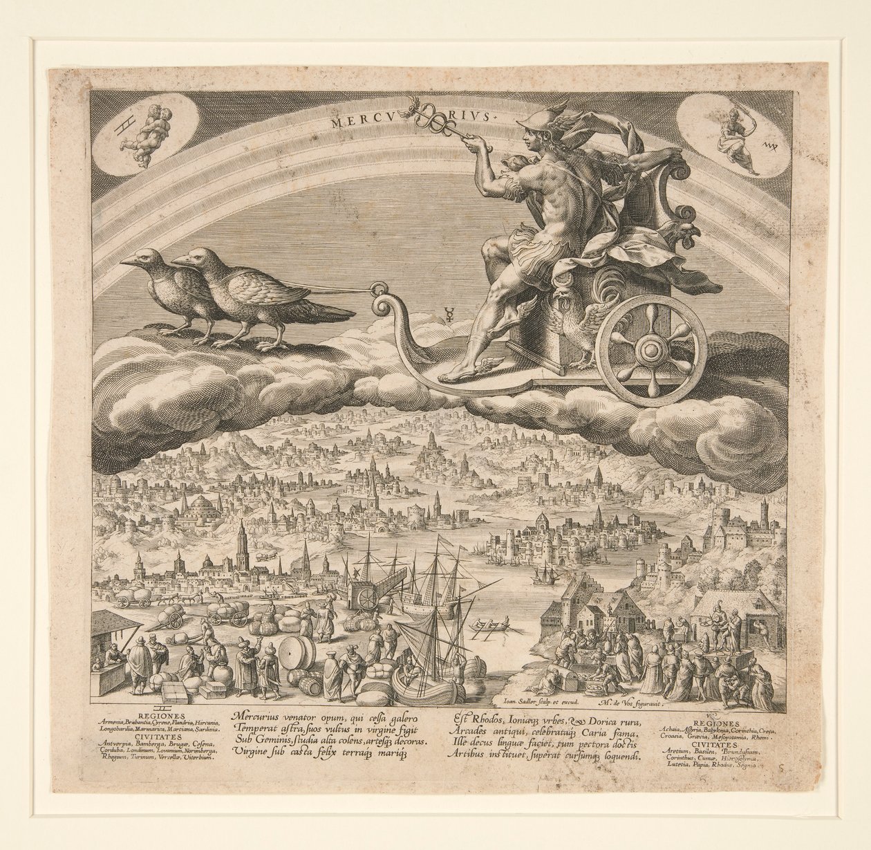 Merkur, fra en serie av de syv planetene av Johann Sadeler I