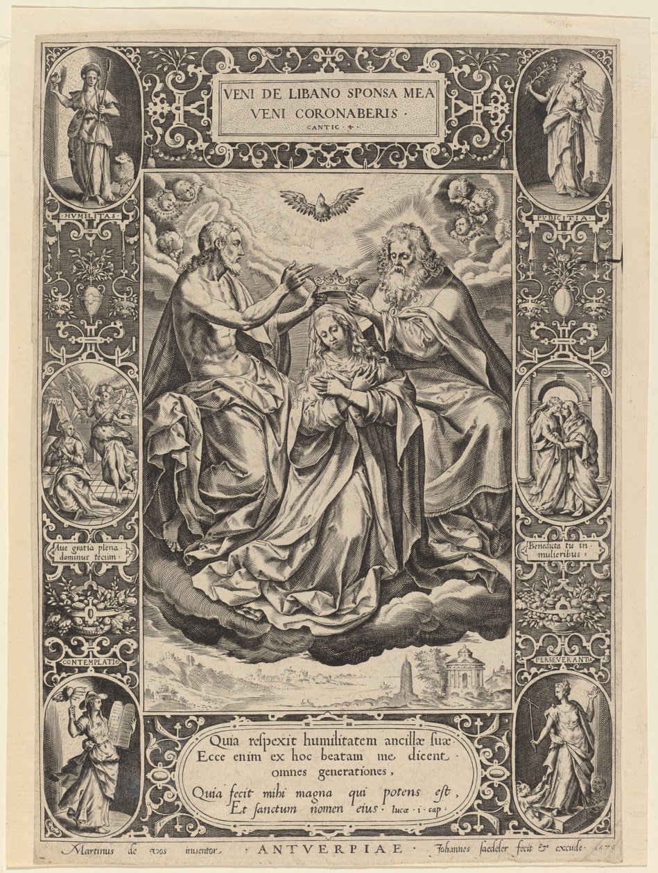 Jomfruens kroning, 1576. av Johann Sadeler I