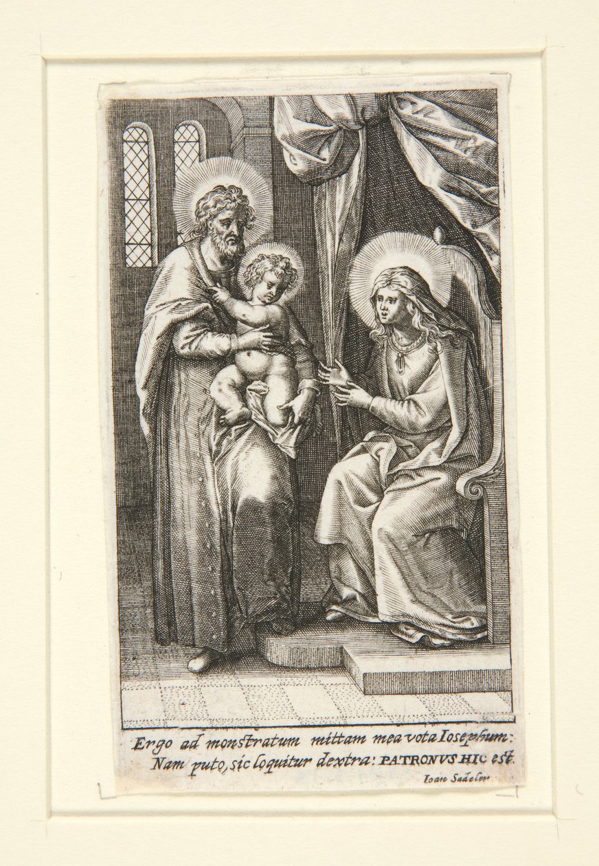 Den hellige familie av Johann Sadeler I