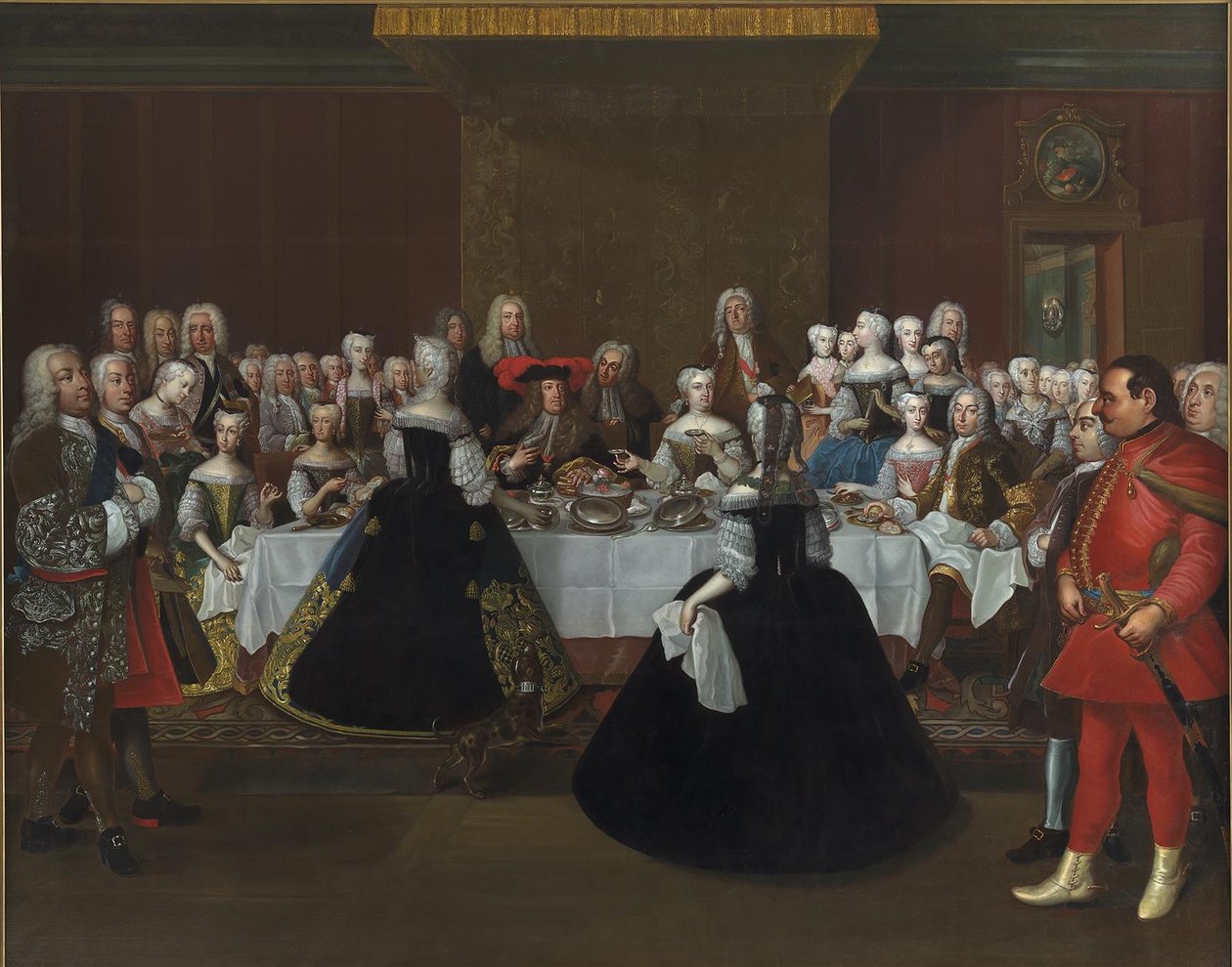 En bankett ved hoffet til den tyske keiseren Charles VI av Johann Salomon Wahl