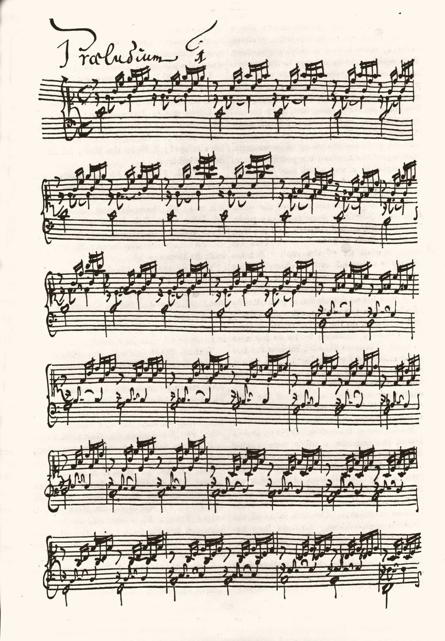 Side av notene for Jean Sebastien Bach (Johann Sebastian Bach av Johann Sebastian Bach