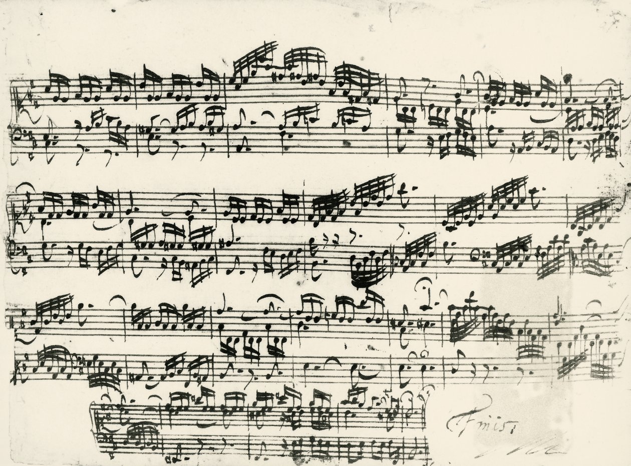 Partitur for 15 oppfinnelser BWV 772-801, 2-delt kontrapunktisk av Johann Sebastian Bach (1685-1750) av Johann Sebastian Bach
