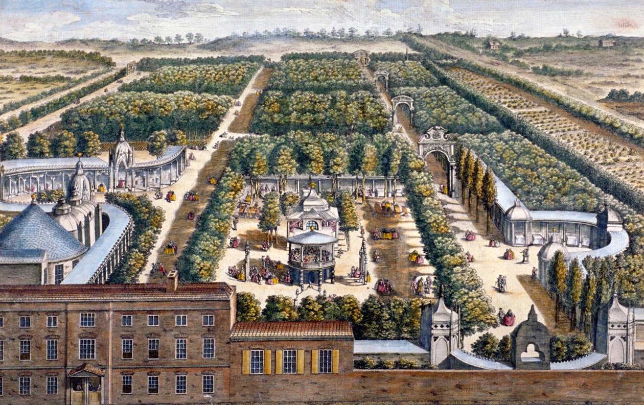 Vauxhall Gardens, Lambeth, London, 1751. av Johann Sebastian Muller