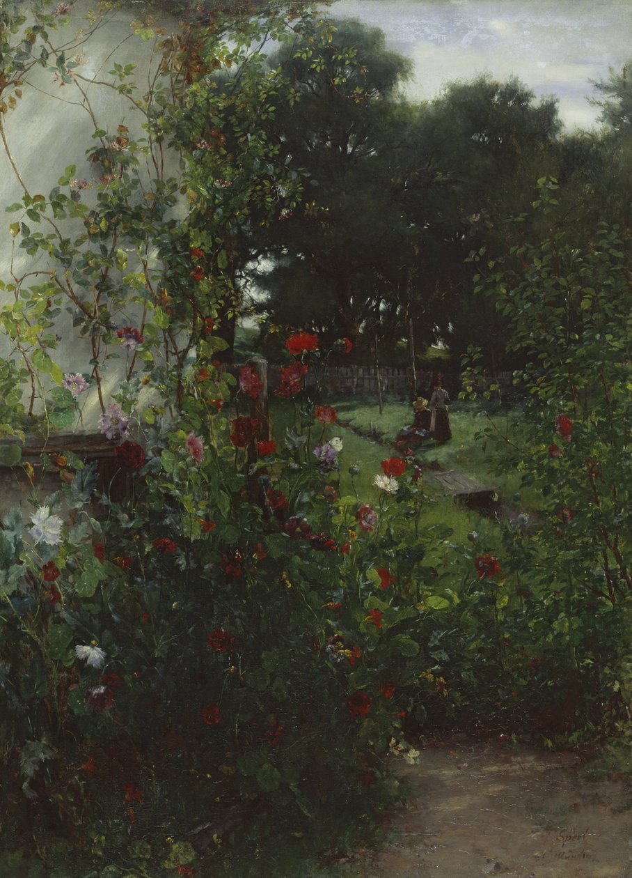 Eng foran Leibls studio i Aibling av Johann Sperl