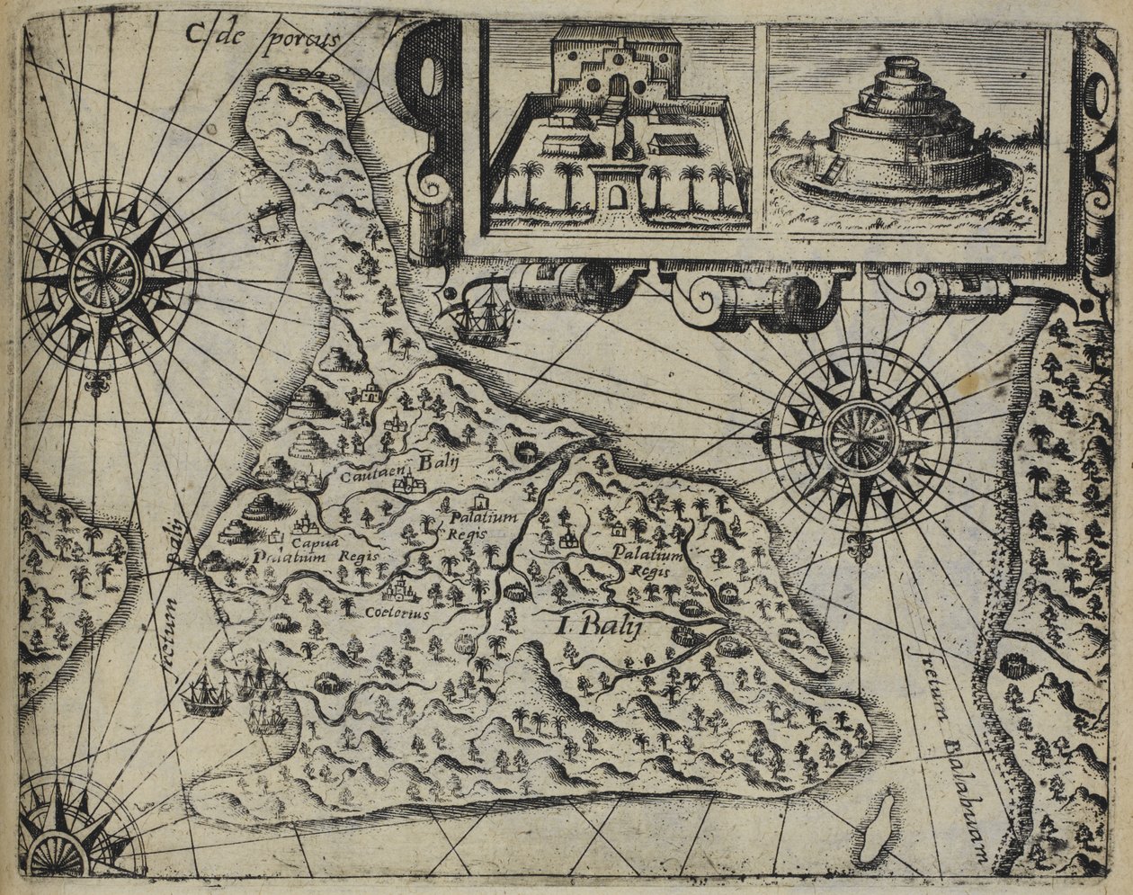 Bali Island (Indonesia), en forfalskning av Bali Island av Johann Theodor de Bry