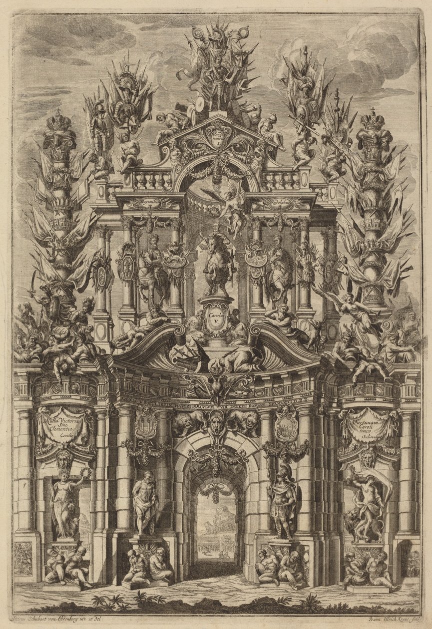 Triumfbue for Charles V av Johann Ulrich Kraus, after Peter Schubert von Ehrenberg