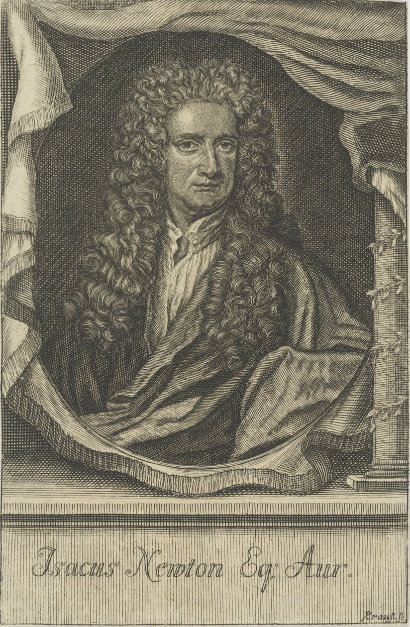 Portrett av Sir Isaac Newton 1642-1727, av Johann Ulrich Krauss