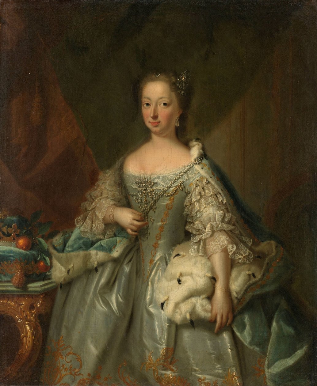 Portrett av Anne av Hannover, Princess Royal og Princess of Orange, Consort of Prince William IV av Johann Valentin Tischbein (attributed to)