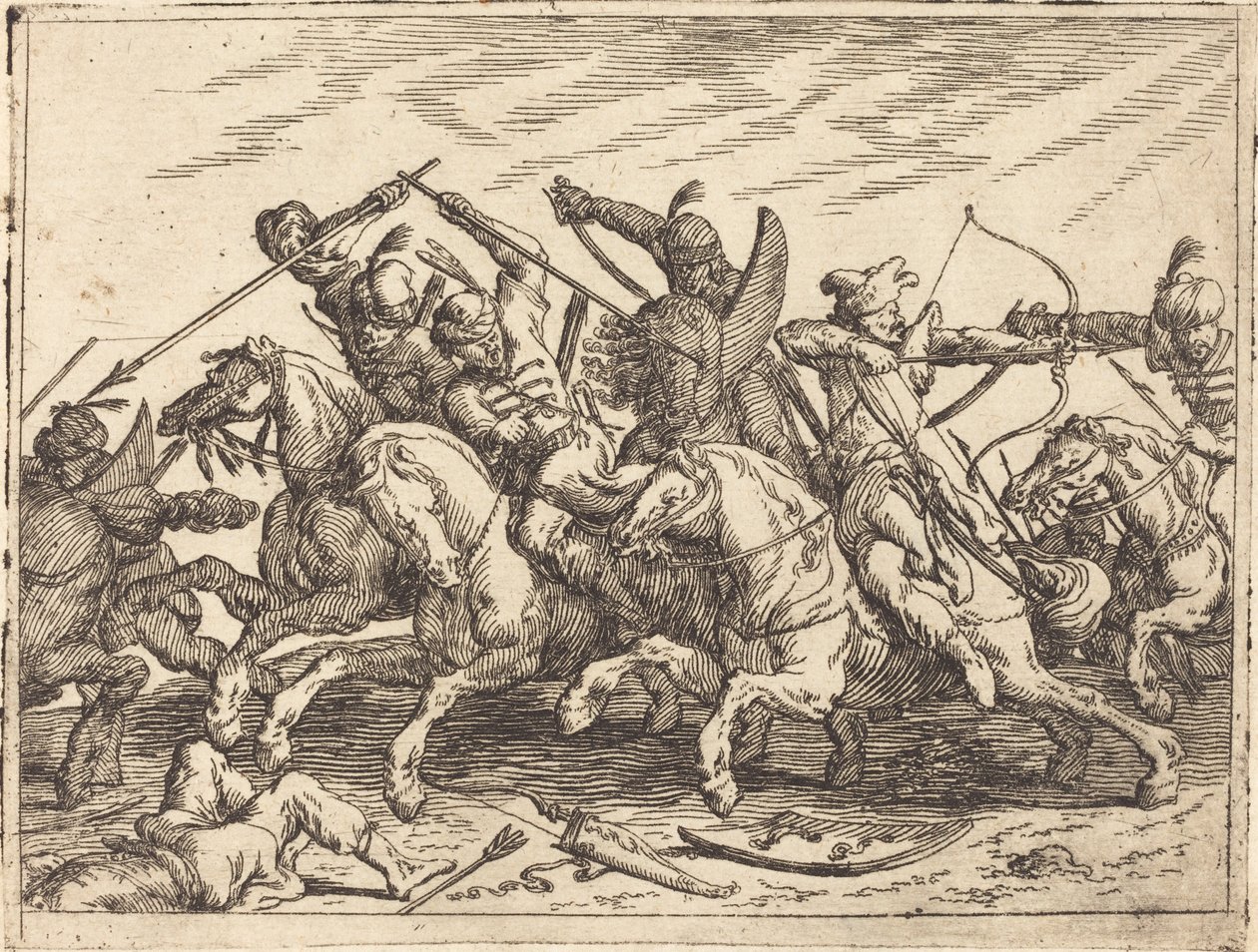 Innfall av ulike kamper av Johann Wilhelm Baur