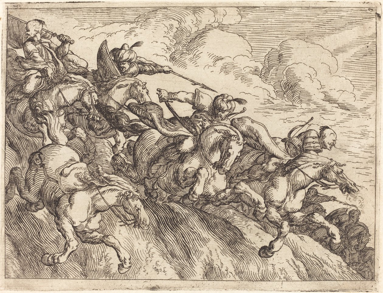 Innfall av ulike kamper av Johann Wilhelm Baur