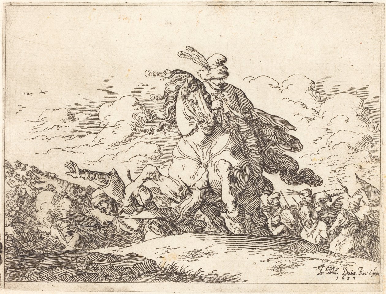 Innfall av ulike kamper av Johann Wilhelm Baur