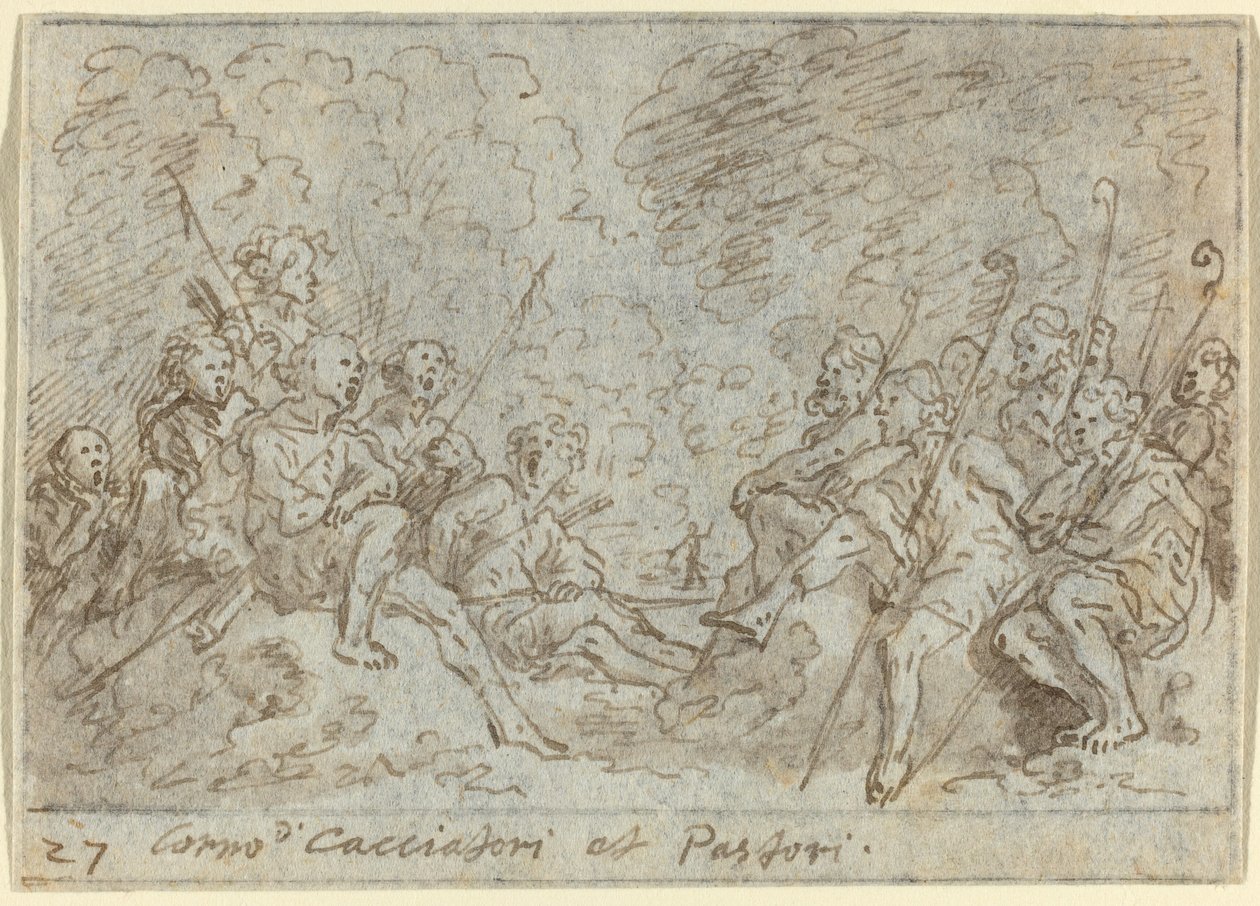 Kor av jegere og hyrder av Johann Wilhelm Baur