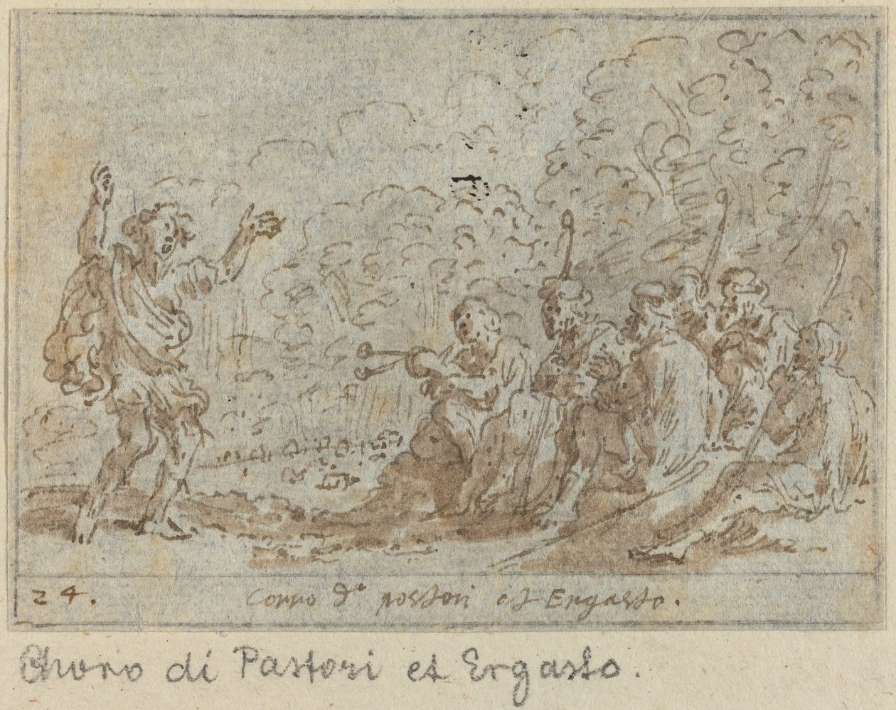 Kor av hyrder og Ergasto av Johann Wilhelm Baur