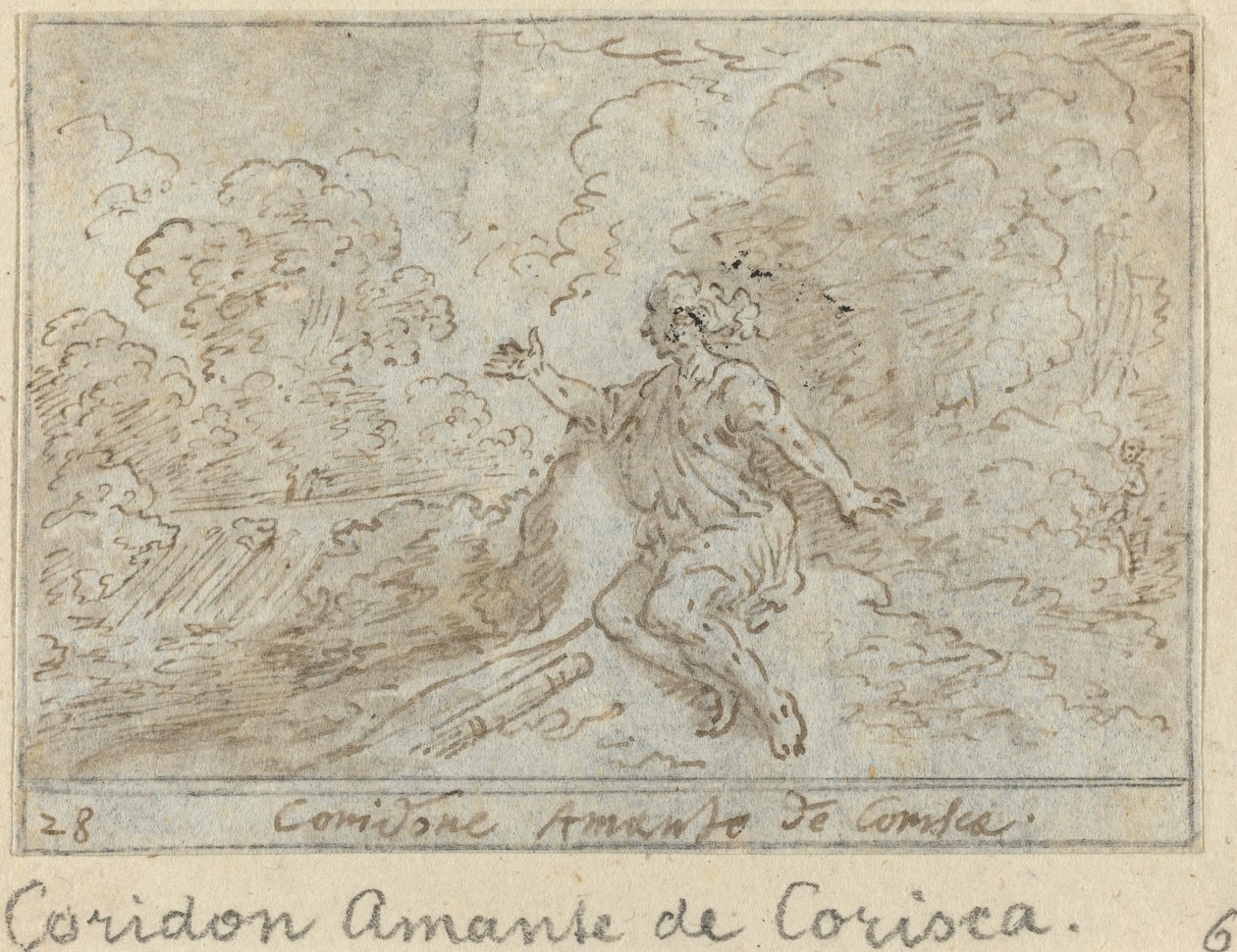 Coridone, elsker av Corisca av Johann Wilhelm Baur